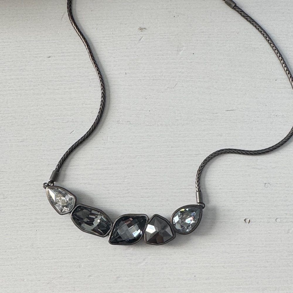 Elegant Silver and Black Necklace